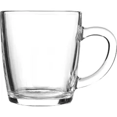 Кружка «Бейзик» стекло 340мл D=85,H=95,L=120мм прозр., изображение 2