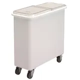 Контейнер для сыпучих продуктов на колесах поликарбонат 102л ,H=72,5,L=76,5,B=33см белый