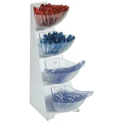 Shelf for 4 containers of 1 l  abs plastic, stainless steel , H=53, L=32, B=19.5 cm