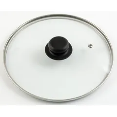 Крышка d=30 см. стекл. с ручкой метал/обод низ. /1/10/