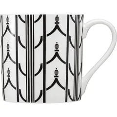 Mug “Clariges” bone porcelain 350ml ,H=9cm white,black