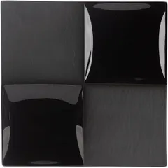 Менажница 4 секции квадратная кост.фарф. ,H=17,L=266,B=266мм черный, изображение 2