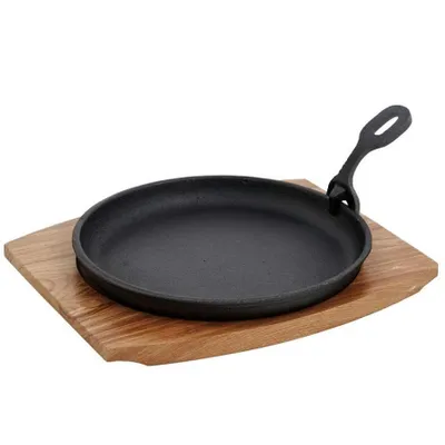 Сковорода дерев подст чугун D=21,H=4см