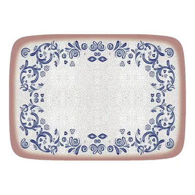 Блюдо сервировочное «Виенто» прямоугольное фарфор ,L=23,B=16см белый,синий