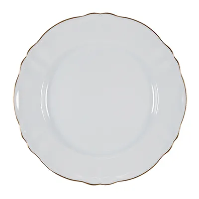 Тарелка «Гармония» подстановочная фарфор D=32,H=3см белый,золотой