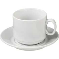 Чайная пара «Экспресс» фарфор 220мл D=75/143,H=75мм белый, изображение 2