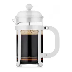 Френч-пресс «Бад» стекло борос.,пластик 0,8л D=12,H=22,5,B=15см прозр.,белый, изображение 4