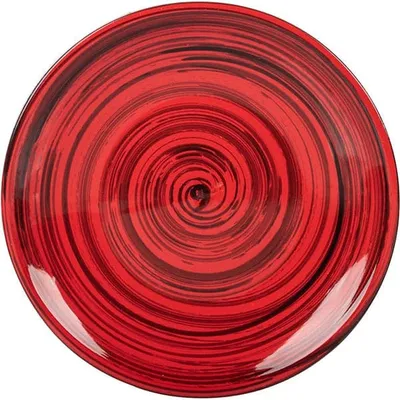 Тарелка мелкая керамика D=22,H=2см красный, Цвет: Красный