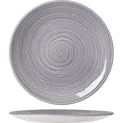 Plate “Scape Gray”  porcelain  D=20cm  gray