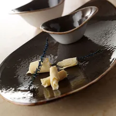 Блюдо «Крафт Грэй» фарфор ,H=35,L=370,B=240мм серый, изображение 2