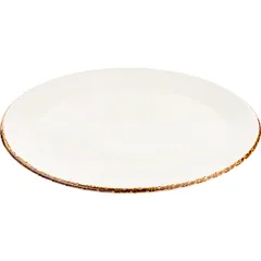 Тарелка «Браун Дэппл» мелкая фарфор D=300,H=18мм белый,коричнев., изображение 2