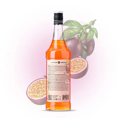 Сироп «Маракуйя» Pinch&Drop стекло 1л D=85,H=330мм желт., Состояние товара: Новый, Вкус: Маракуйя, Материал: Стекло, Объем по данным поставщика (мл): 1000, изображение 4