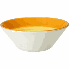 Salad bowl “Freedom Yellow”  porcelain  305 ml  D=13.5 cm  white, yellow.