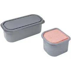 Container for ice cream products[25pcs] polystyrene 250ml ,H=12.8,L=17,B=16cm gray