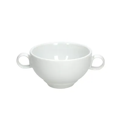 Чашка бульонная «Тэзис Бьянко» фарфор 330мл D=110,H=65,L=155мм белый