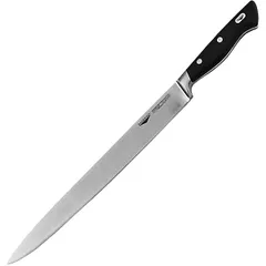 Knife for slicing meat  stainless steel, plastic , L=455/310, B=30mm  black, metal.