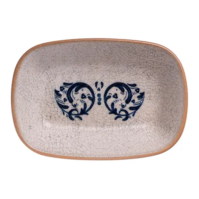 Салатник «Виенто» прямоугольный фарфор 275мл ,H=40,L=170,B=115мм белый,синий, изображение 3