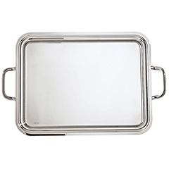 Rectangular tray “Elite” with handles  stainless steel , L=40, B=26cm  silver.