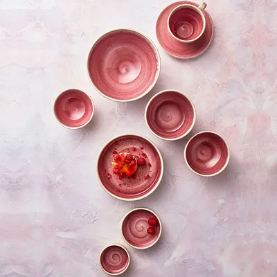 Салатник «Аврора Везувиус Роуз Кварц» фарфор D=17,5см розов., изображение 2