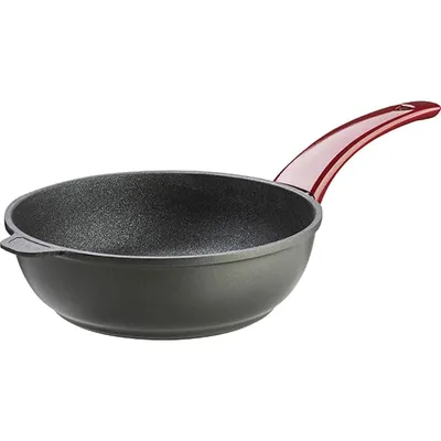 Сковорода «Винум» глубокая алюм.литой,бакелит D=24,H=10,5см черный,красный