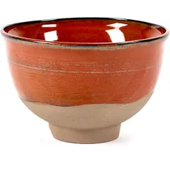 Salad bowl “Mercy” No. 2 ceramics D=15cm red