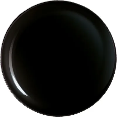 Тарелка «Эволюшн Блэк» мелкая стекло D=270,H=18мм черный, Диаметр (мм): 270