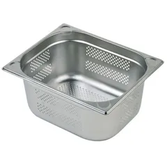 Gastronorm container (1/2) perforated  stainless steel , H=20cm