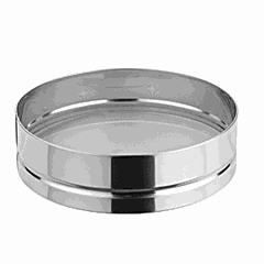 Flour sieve, cell size 2.0*2.0  stainless steel  D=300, H=85mm  metal.