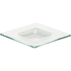 Тарелка «Бордер» квадратная стекло 48мл ,H=21,L=130,B=130мм прозр.,зелен., изображение 2