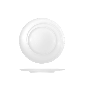 Тарелка «Спираль» мелкая фарфор D=27см белый