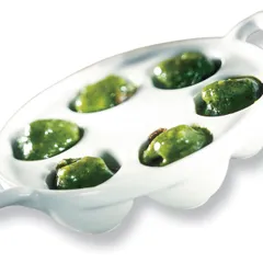 Блюдо для улиток «Бель Кузин» (на 6 шт) фарфор ,H=45,L=180,B=122мм белый, изображение 2