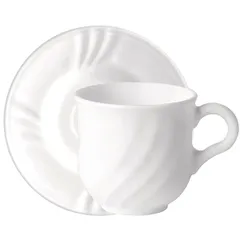 Чайная пара «Эбро» набор[6шт] стекло 250мл ,H=85,L=460,B=160мм белый