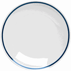 Тарелка мелкая фарфор D=20см голуб.