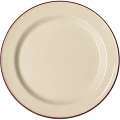Тарелка «Кларет» фарфор D=160,H=15мм бежев.,бордо