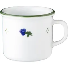 Mug “Retro Altausse Blau” with decor  porcelain  180 ml  white, green.