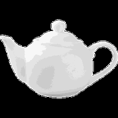 Kunstwerk teapot  porcelain  0.5 l  D=72, H=105, L=171 mm  white