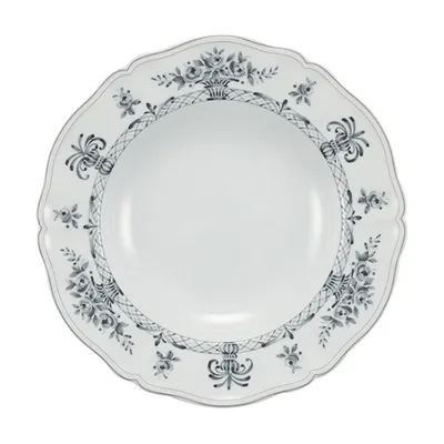 Тарелка глубокая «Нео Антирос» фарфор D=23,H=4см белый,серый