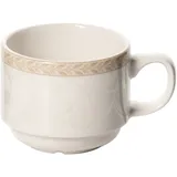 Чашка чайная «Антуанетт» фарфор 170мл D=70,H=65мм белый,олив.