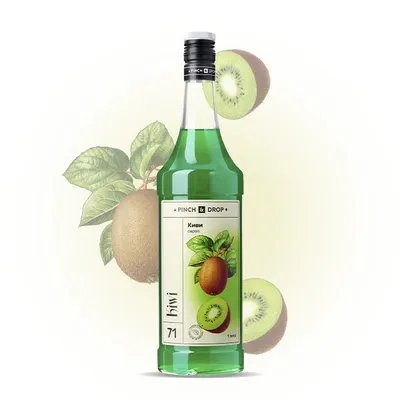 Сироп «Киви» Pinch&Drop стекло 1л D=85,H=330мм зелен., Состояние товара: Новый, Вкус: Киви, Материал: Стекло, Объем по данным поставщика (мл): 1000