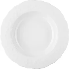 Тарелка глубокая «Флер Бьянко» фарфор 300мл D=230,H=35мм белый