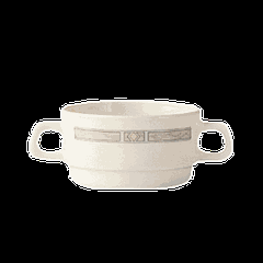 Broth cup “Carrare”  glass  320 ml  D=100, H=55, L=150mm  beige, sand.