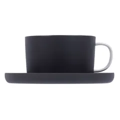 Блюдце «Вейв» фарфор D=14/8см черный, изображение 2