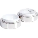 Емкость фуршетная «Фрэймс» на подставке дерево,поликарбонат 0,56л ,H=85мм белый,желт.