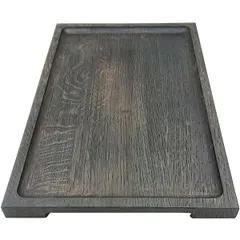 Доска для подачи с выемками-ручками дуб ,H=24,L=480,B=300мм черный дуб