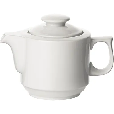 Чайник заварочный «Прага» с крышкой фарфор 0,75л D=12,H=14,5,L=20,B=12см белый, Объем по данным поставщика (мл): 750