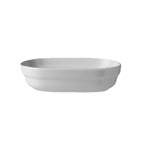Салатник «Рита» овальный фарфор 300мл ,H=40,L=160,B=95мм белый