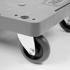 Тележка для контейнеров сталь,полипроп. ,H=86,L=90,3,B=60,5см серый,металлич., изображение 3