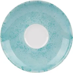 Saucer with “Aida” decor  porcelain  D=12cm  turquoise.