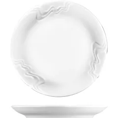 Plate for butter “Melody”  porcelain  D=90, H=15mm  white