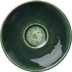 Saucer “Vesuvius Burnt Emerald”  porcelain  D=12.5 cm  green.